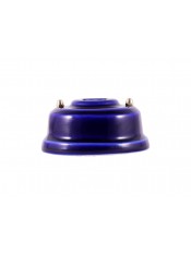 Розетка телефонная фарфоровая, цвет azzurra (лазурный), золотистая фурнитура