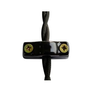 Универсальный фиксатор (крепеж) для электрических кабелей любого типа, цвет nero (черный)